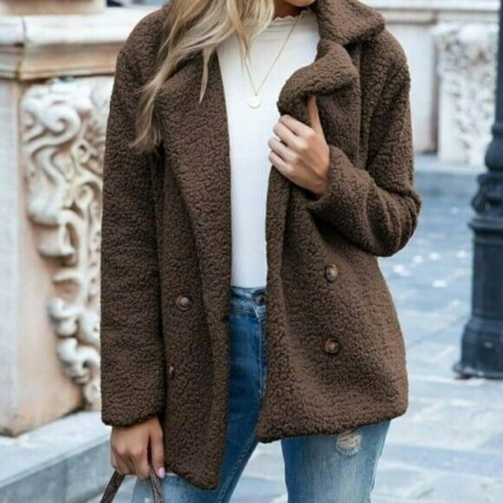 Camisa Coffee Sherpa Plush Peacoat (L)